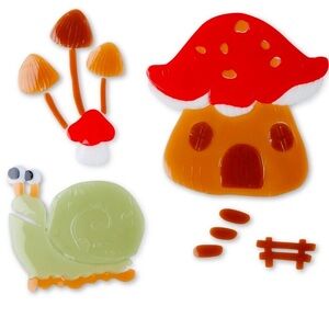 12" x 12" Spring Window Gel Clings by Place & Time, Mushroom House, NWT